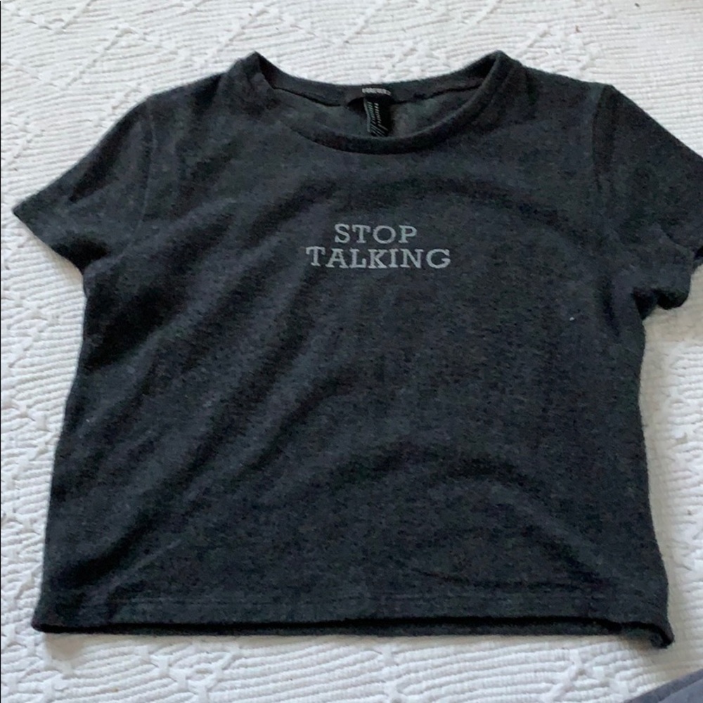 black wool top with graphic